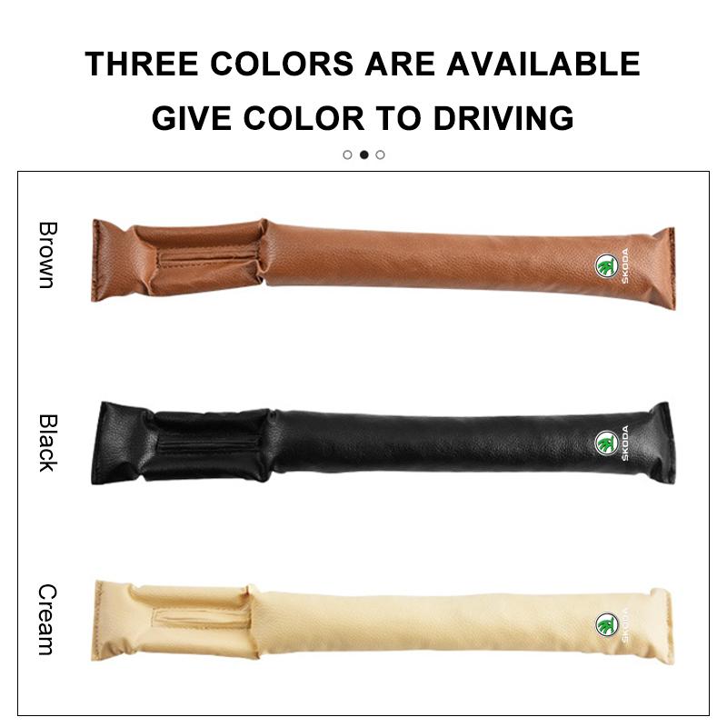 1/2Pc Car Seat Gap Filler Side Seam Plug Strip Leak-proof Filling Strip For Skoda Octavia Superb Rapid Kodiaq Karoq Fabia Kamiq Roomster Citigo