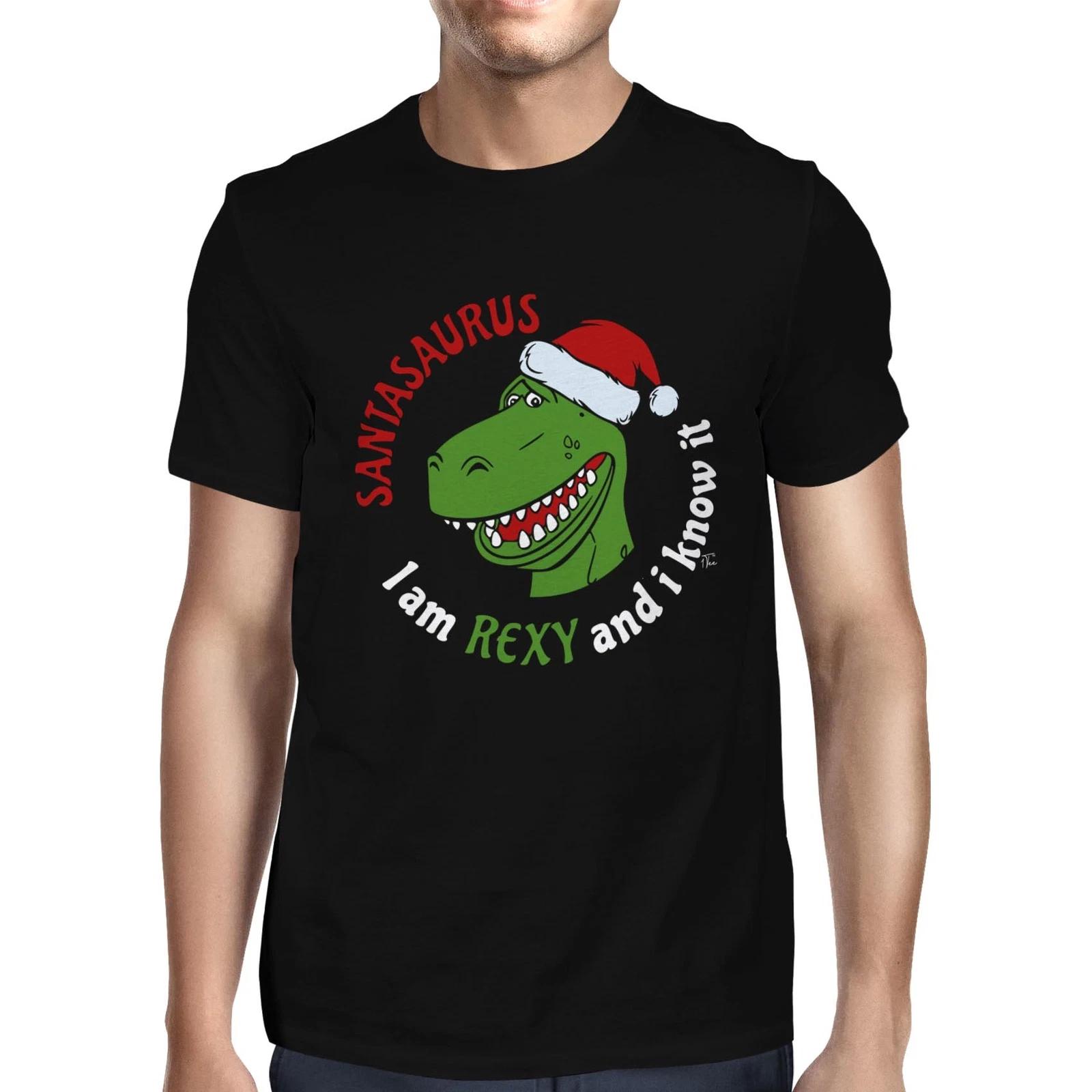 1Tee Mens Santasaurus - I Am Rexy and I Know it! T-Shirt XXL