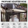 10FT Propanadapter Slang 1lb till 20lb Adapter Konverterar Gasslang Läckagesäker Propanvärmare Adapter för Utomhus Weber Q, Coleman G