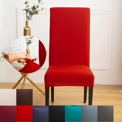 Einfarbiger Stuhlbezug Küche Esszimmer Elastischer Stuhlüberwurf Möbelschutz Hochzeit Büro Wohnzimmer Hotel Heimdekor