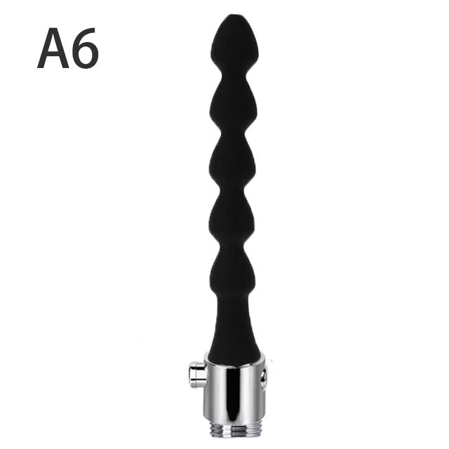 Silicone Enema Douche Kit – Anal Cleaning Nozzle with Shower Attachment, Metal Tip & Switch Faucet for Vaginal & Gay Use