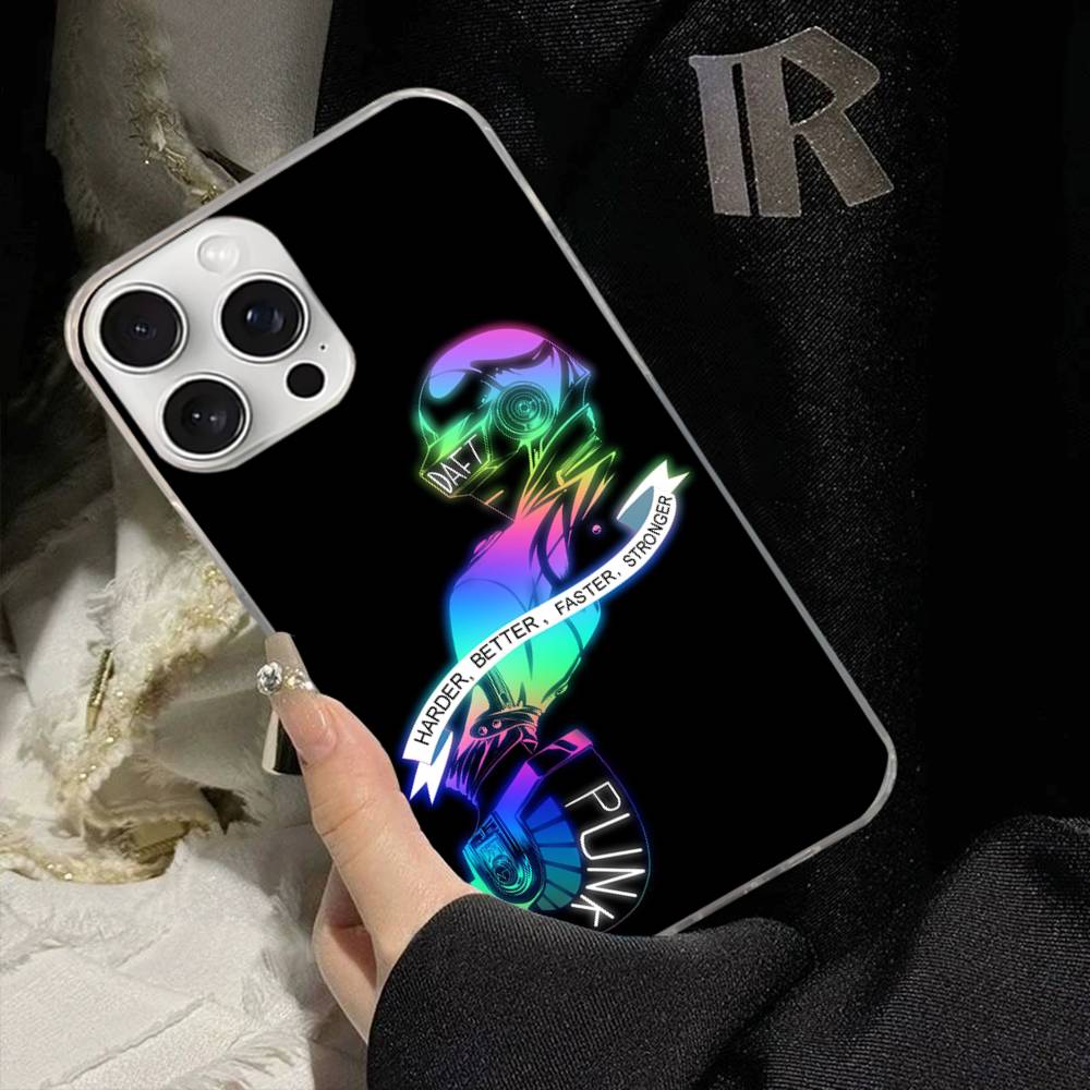 D-Daft Punk Band France Phone Case For IPhone 17 16 15 14 13 12 11 Pro Max Plus Aurora Water Ripple Cover iPhone 14