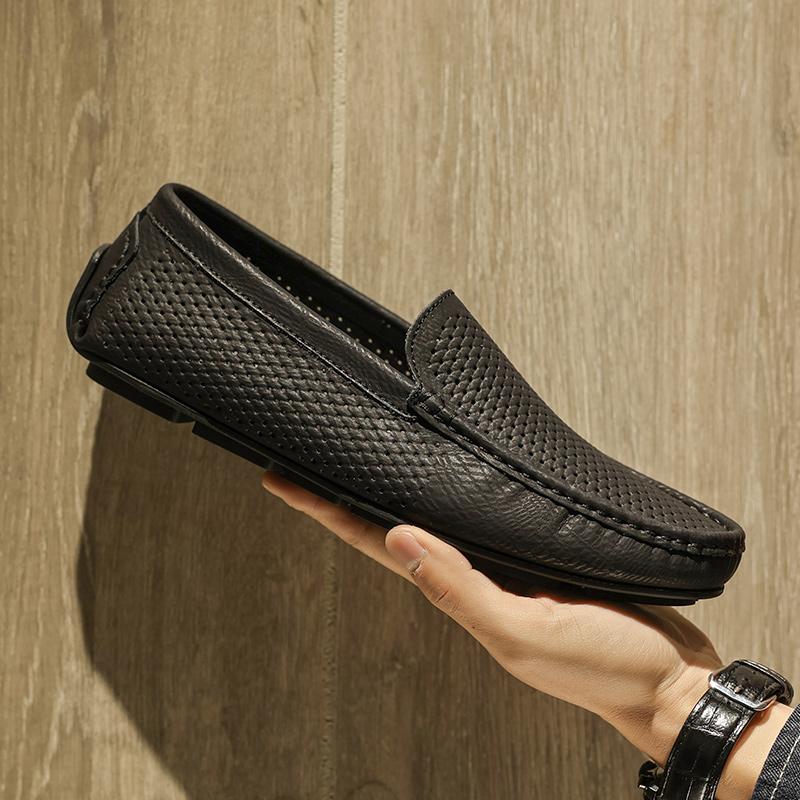 Soft-Soled Male Business Footwear Breathable Men's Loafers Moccasins Slip on Driving Shoes Hot Sale Leather Mens Casual Shoes