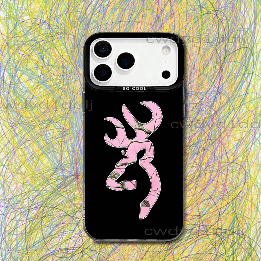 

Cool B-BrowningS For iPhone 17,16,15,14,13,12,X,8,Pro,Max,Plus,SE4,Air,Mini Black IMD Matte Case iPhone15pro