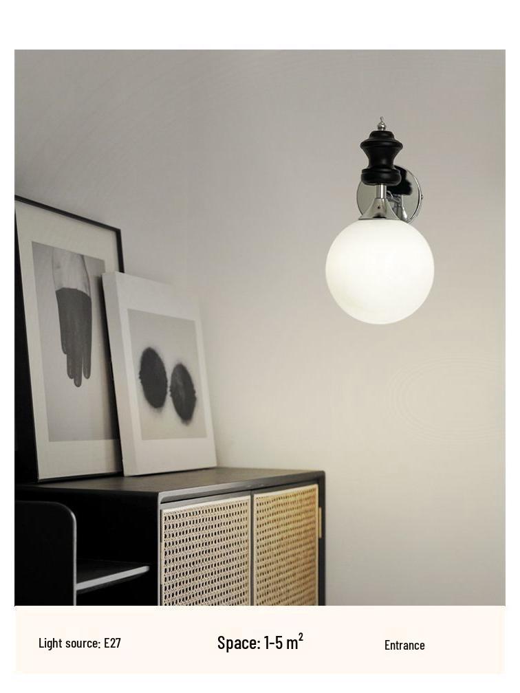 2025 Bauhaus Vintage Chinese-Style Wall Lamp: Modern Minimalist French Retro for Living Room & Bedroom Atmosphere