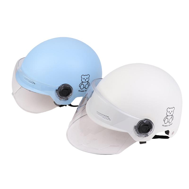 1 Pezzo Certificato 3C Casco Semimoto Elettrica per Adulti Uomo e Donna con Occhiali Casco di Sicurezza per Bicicletta