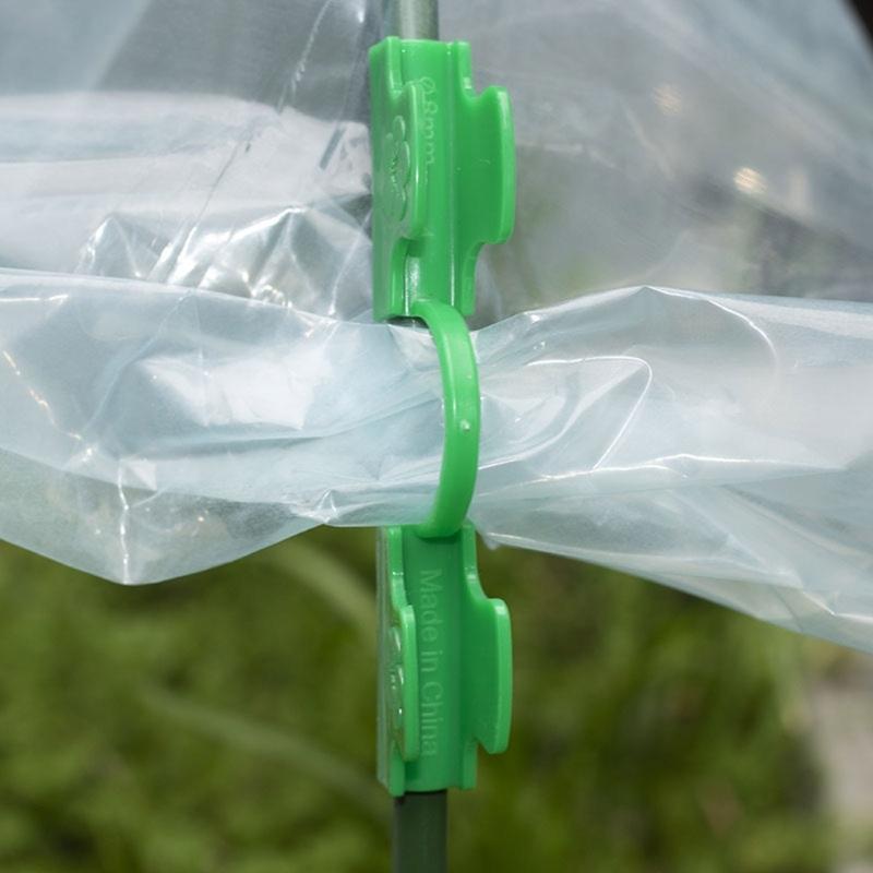 50Pcs Greenhouse Clamp Nonslip Plant Film Garden Hoop Clips Replacement For Securing Film Shade Net Plant Tunnel