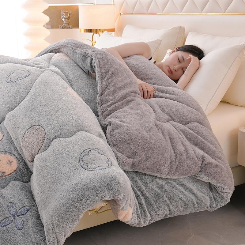 Thickened Lambswool & Velvet Quilt - Winter/Spring Dormitory Bedding