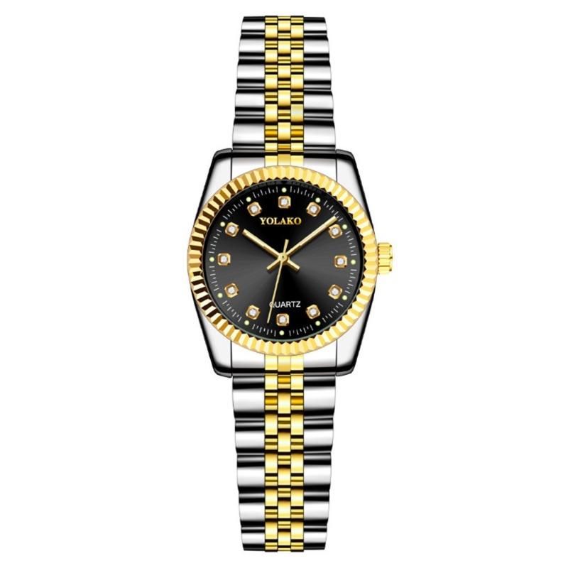 Ladies Watch Diamond Face Steel Belt Calendar Simple Casual Quartz Watch
