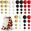 Cupcake Accessories Ball Cake Picks Colorful Pearl Ball-Shaped Toppers Decorative Inserts for Birthday Wedding Party Decorations
