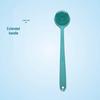 Double-Sided Silicone Bath Brush with Soft Bristles & Long Handle for Back Scrubbing & Massage