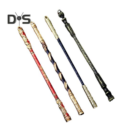 4 Teile/satz Wukong Goldene Knüppel Rake Staff Kit Geschnitzte Reise in den Westen Charakter Waffe Ruyi Jingu Bang Monkey King Bar Golden Hoop Stick Modell