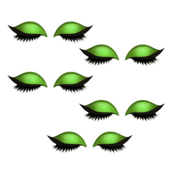 1/2/3/4/5 Pairs Lazy Eye Shadow Eyelash Patch 2-in-1 Eyeshadow Eyelashes Makeup Stickers