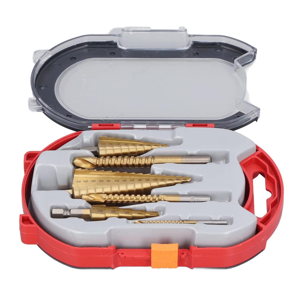 Versatile Professional Step Drill Bits Set 118 Degree X Cut Tip Wear Resistant Coating For Precise Metalworking Projects