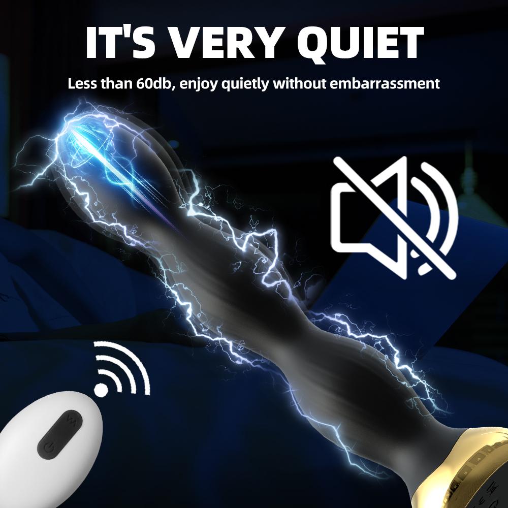 Electric Shock Anal Vibrator Remote Control Vibrating Beaded Butt Plugs for Male Prostate Massager Female Masturbation Sex Toys