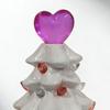 Valentine's Day Resin Tree Night Light Small Lighted Tree with Heart Topper for Bedroom Indoor Home Decor