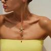 Salircon Trendový přívěsek na náhrdelník Hvězdice Hřebenatka Imitace Křišťálu Třásně Ženy Bohemský Letní Plážový Choker Přívěsek Šperky