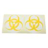 Biohazard Mark Label, Yellow, 12cm, Yellow-12