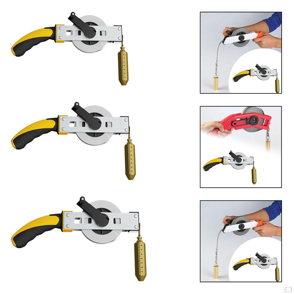 Brass Plumb Bob Oil Tank Measurement Tape with Ruler for Liquid Storage