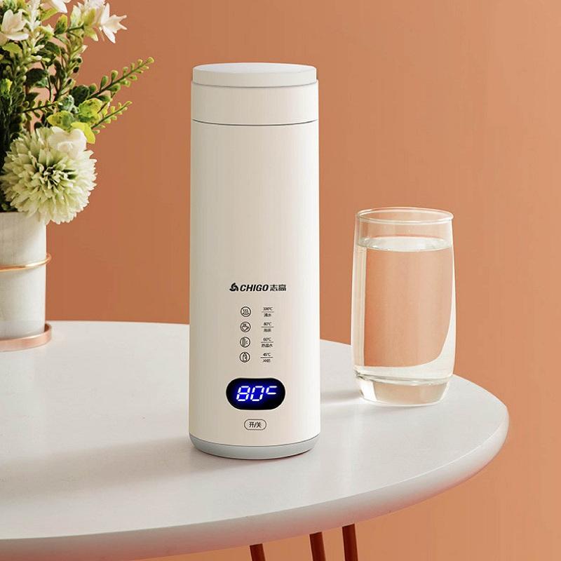 

400ml Electric Hot Water Portable Travel Kettle Thermos Cup Office Smart Temperature Control Teapot Automatic Keep Warm 300W EU белый
