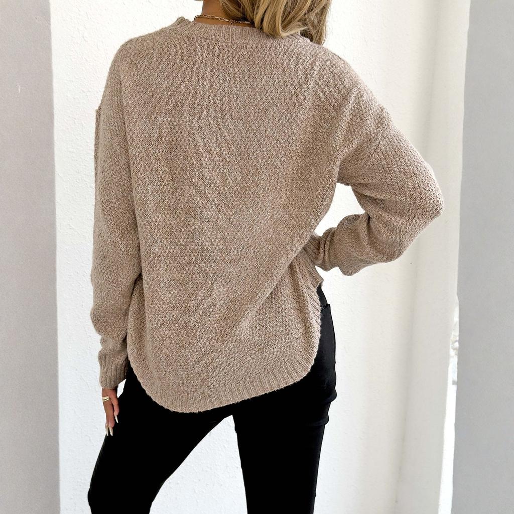 Women's T-Shirt Vintage Floral Print Round Neck Loose Long Sleeve Mid-Length Thumb Leak Top