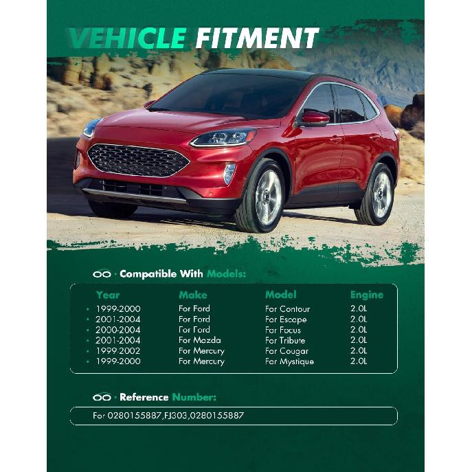 SCITOO FJ303 4Pcs 4 Holes Fuel Injectors fit for Ford for Contour 2.0L 1999 2000, for Ford for Escape 2.0L 2001 2002 2003 2004, for Mazda for Tribute