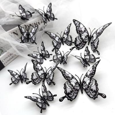 12pcs 3D Butterfly Wall Stickers Wall Stickers On the Wall for Halloween Party Decoration Window Decal Home Decor