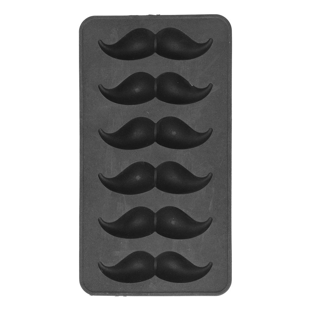 Mustache Shaped Silicone Mold Black Food Grade Household Ice Tray for Home Summer Kitchen