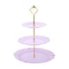 Metal Rod Fruit Plate Dessert Stand with Multiple Layers Detachable Afternoon Tea Stands 3 Tiers Cake Display Racks
