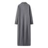European and American French women's clothing, French fashion versatile casual button extended woolen coat