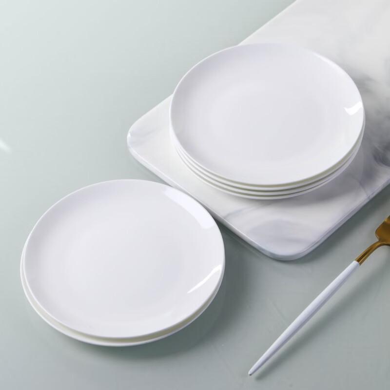 Jingdezhen White Ceramic 6-inch Bone Plates