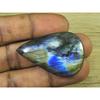 25X43X5MM Natürlicher Labradorit Birnenkristall Cabochon Lose Edelstein 58Cts. SK-3299