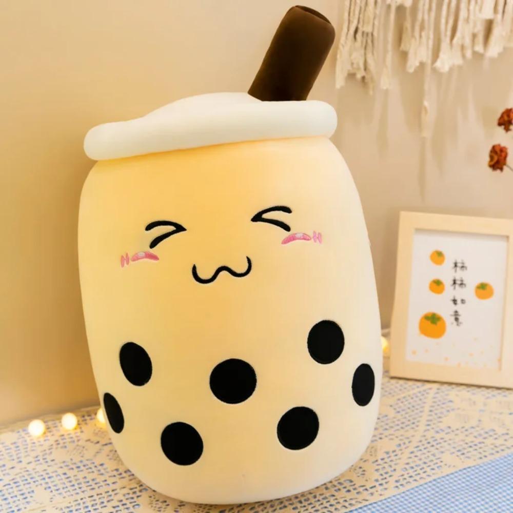 24cm Cute Milk Tea Cup Plush Toys Soft Stuffed  Kawaii  Boba Tea Plushie Toy For Kids Christmas Toys Birthday Gifts