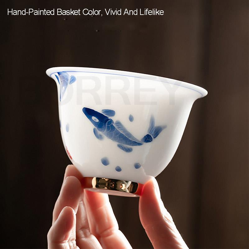 BORREY China Ceramic Gaiwan Teapot Cup Set White Porcelain Tureens Gaiwan Travel Kung Fu Tea Set Bone China Tea Bowl Puer Kettle