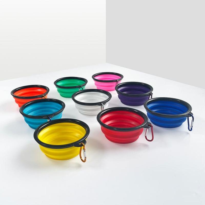 Collapsible Cat Dog Pet Folding Silicone Bowl Outdoor Travel Portable Puppy Food Container Feeder Dish Bowl Pet Supplies