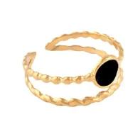 Wholesale High End Waterproof Three-dimensional M Letter Hollow Stainless Steel Finger Ring Trendy for Women Personalize Jewelry