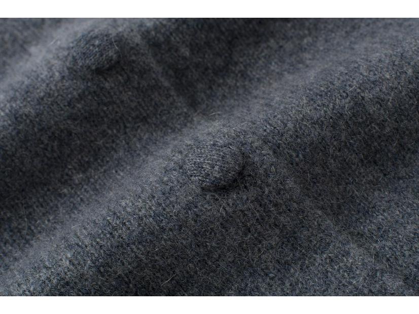 Γυναικεία Χοντρή Κασμιρέ Ζακέτα με Κλείσιμο με Κουμπιά, Χειροποίητες Χάντρες και Κεντημένες Λεπτομέρειες