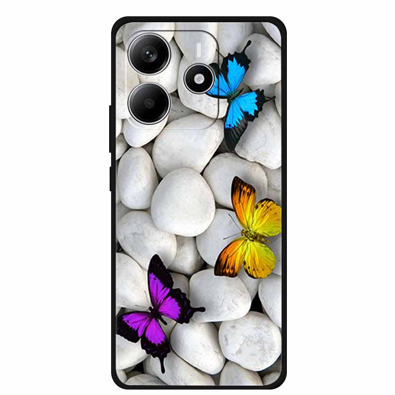 Pour Redmi Note 14 4G GLOBAL Coque Animaux Silicone Souple TPU Étuis de Téléphone Housse Arrière pour Xiaomi Redmi Note14 4G Protecteur Coque