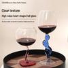 Elegant Romantic Heart Red Wine Goblet - Cactus Design, Perfect for Weddings or Gifts