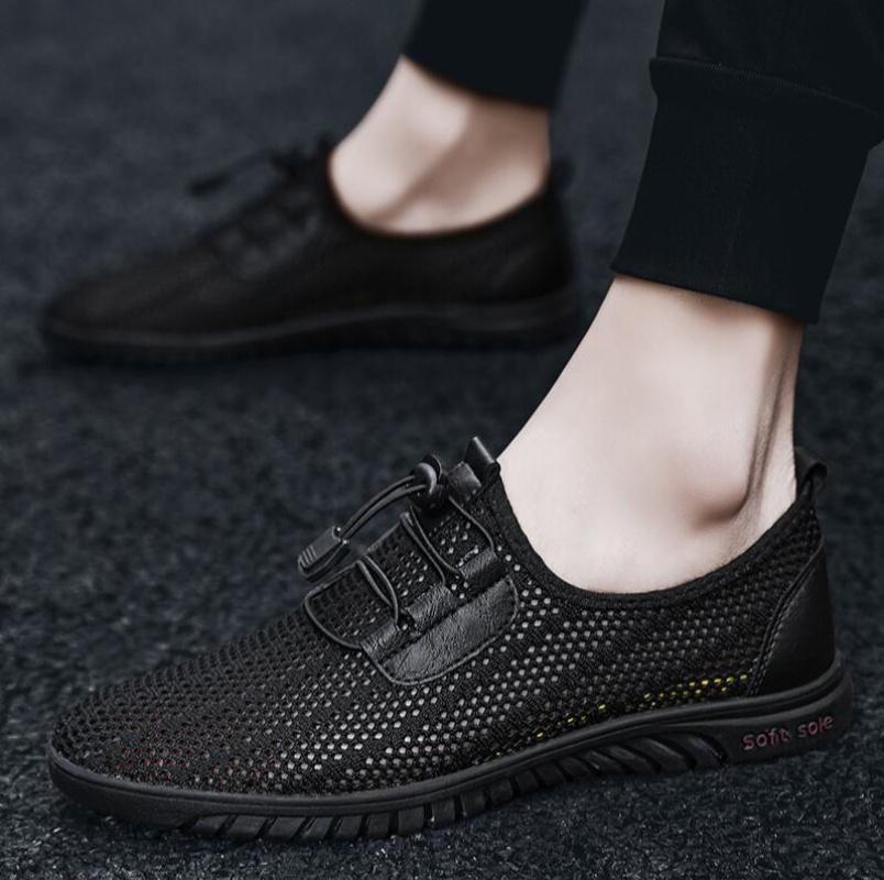 Summer Breathable Casual Men Shoes Business Mesh Dress Shoes Men Sneakers Soft Flats Hot Sale Summer Casual Shoes Moccasins