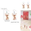 Christmas Deer Acrylic Earrings With Geometric Design For Holiday Party Wear