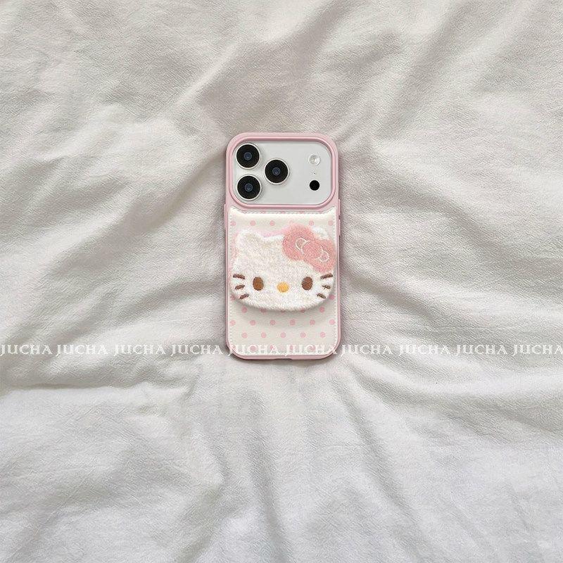 Hello Kitty Polka Dot iPhone 16/15 Case for 17promax - Stylish Autumn/Winter Design