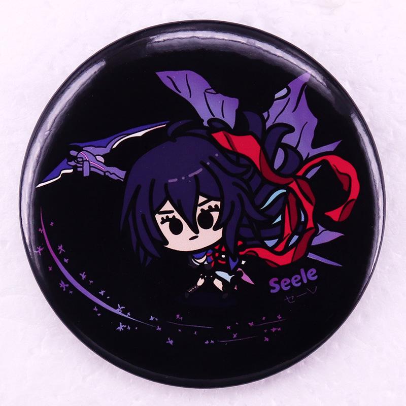 Honkai Impact 3rd & Star Rail Tin Badge Pin белый