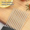 Stainless Steel Onion Holder & Slicer with 10 Prongs Hands-Free Vegetable Slicer for Onions Tomatoes Lemons Meat Kitchen Cutting Tool