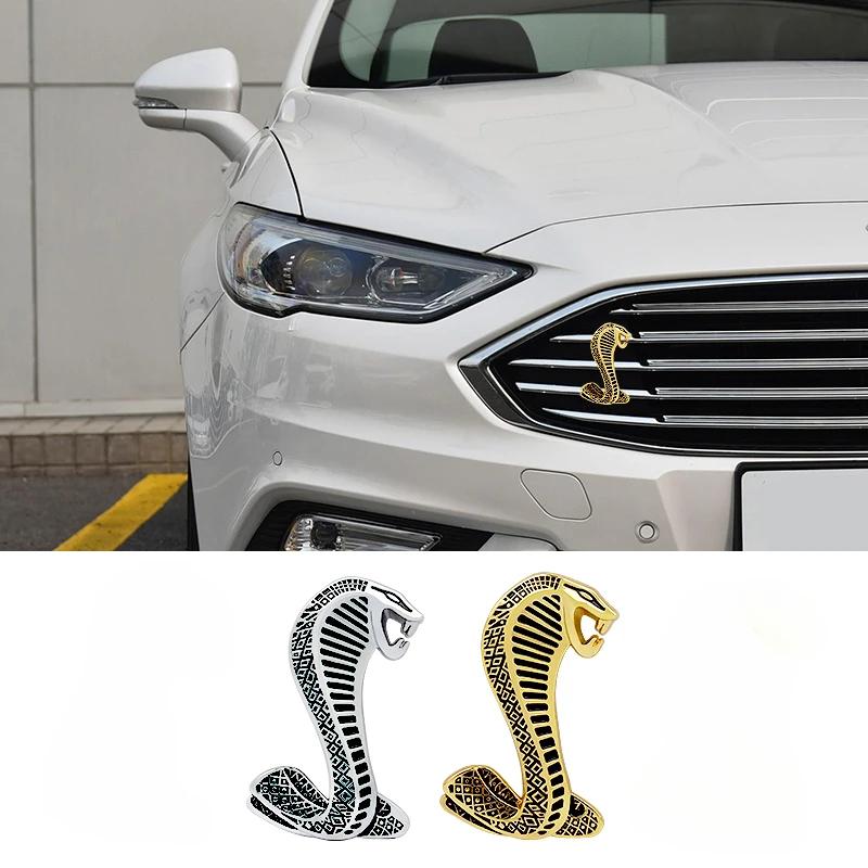 3D Car Stickers Cobra Car Stickers Metal Modification Stickers Personalized Body and Front Decorative Appearance