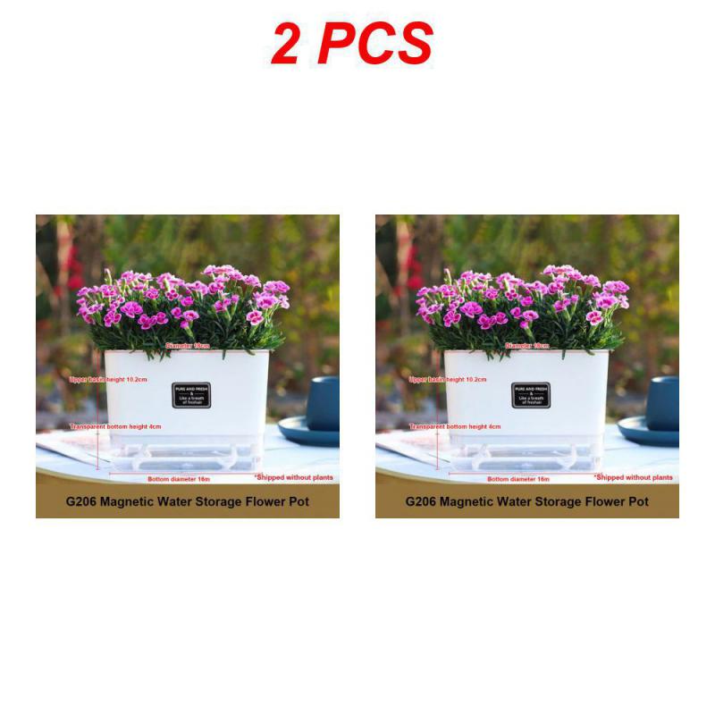 Magnetic Adsorbtion Design Self Watering Planter, Plastic Pot, Automatic-Watering Planter for All House Plants, Succulents,