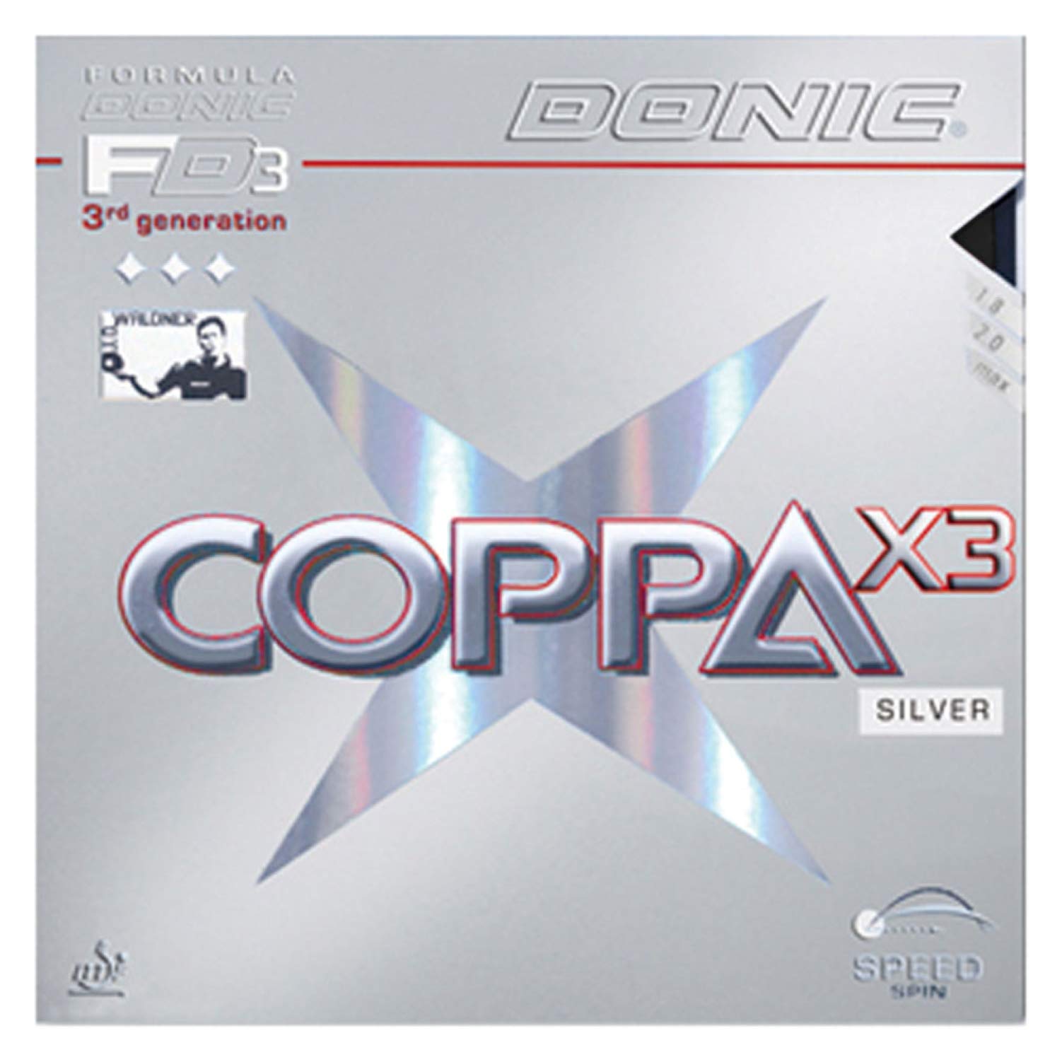 

Накладка для настольного тенниса DONIC Coppa X3 AL054, Черная, 2,0 мм, чёрный