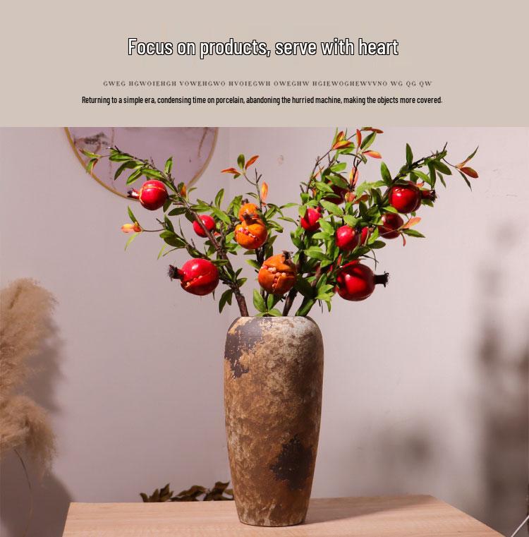 Hydroponická keramická váza ve stylu wabi-sabi na čajový stolek nebo do vstupní haly