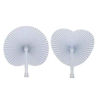 Hochzeitspapierfächer Faltbar Malerei Herzform Runder Papierfächer Partygeschenk für Schöne Hochzeitstagsakzente