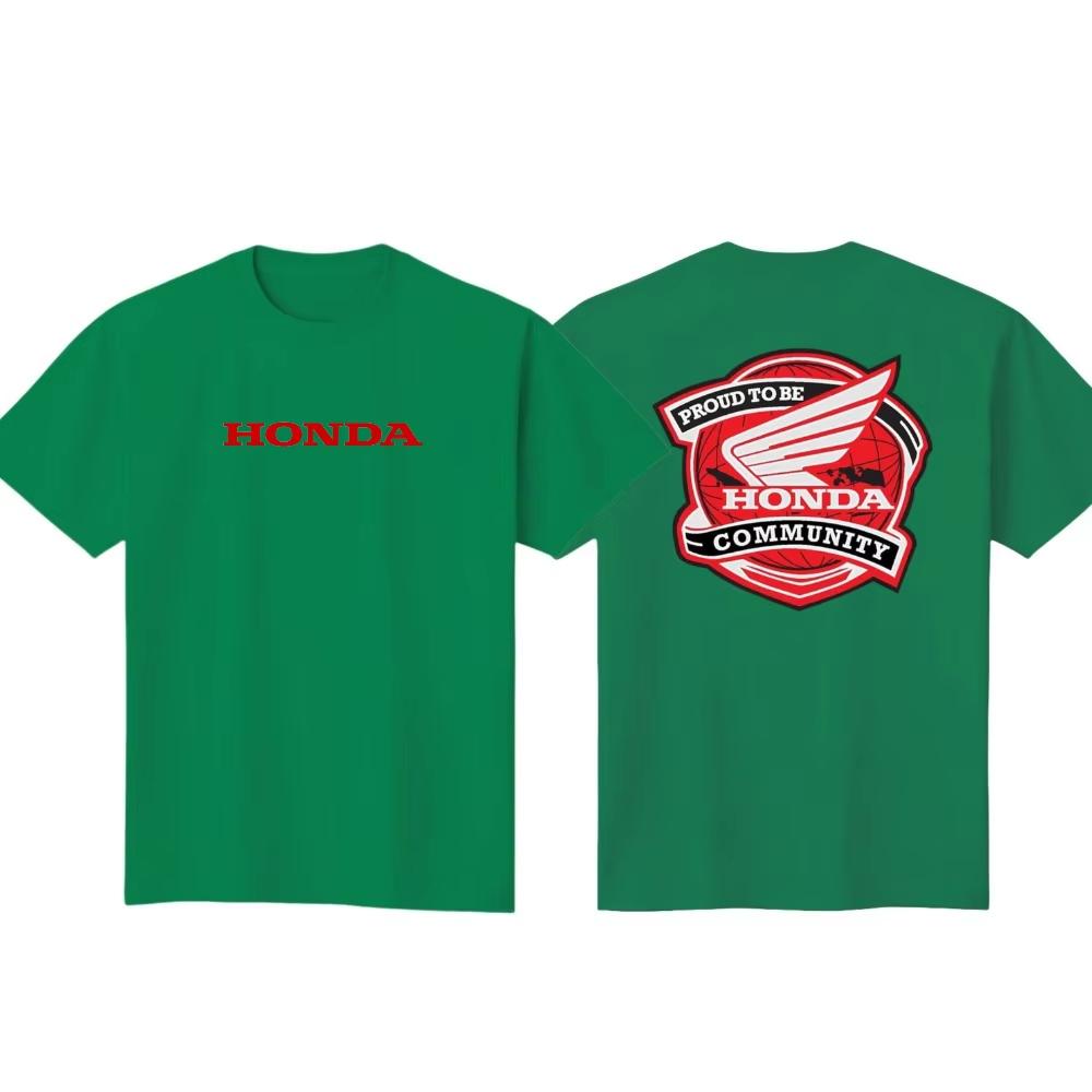 T-shirt Honda da Uomo e Donna Estate Marchio di Alta Gamma Cotone Maglietta Honda Racing Manica Corta Primavera Autunno Moto Ciclismo Top
